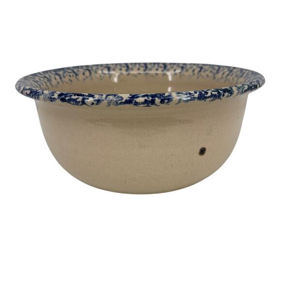 Storie Pottery Mixing Serving Bowl Blue Barn Cabin Marshall TX Stoneware 9.5 In - Picture 2 of 10